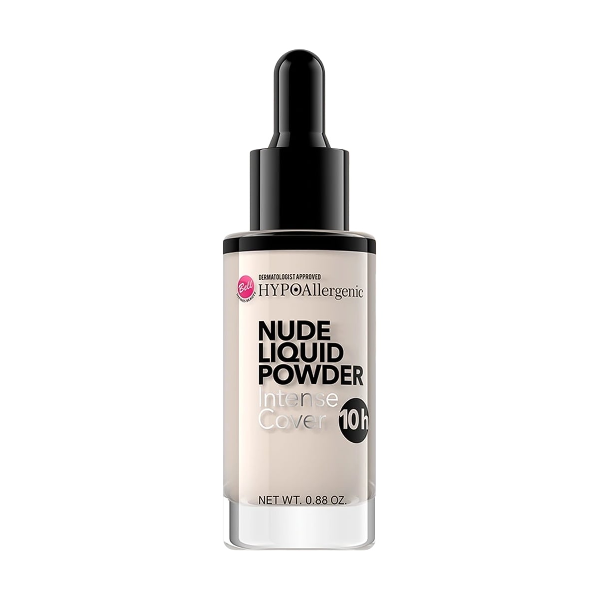 Рідка пудра для обличчя Bell HypoAllergenic Nude Liquid Powder Intense Cover 01 Porcelain, 25 г